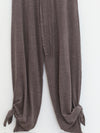 SWAYING 25 Fall/Winter Collection: Knotted-detail Wool Tapered Pants (SW-SW25AW3B12C2S2-HZ) - Gray-Brown